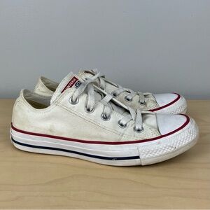 Converse Women’s Size 6.0 All Star Chuck Taylor Low Top White Shoes Beaters